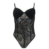 Image of Plus Size Fashionable Sheer Bridal Teddy Lace Bra Top Boudoir Bodysuit Sexy Lingerie Erotic Underwear Perspective Jumpsuit  A20