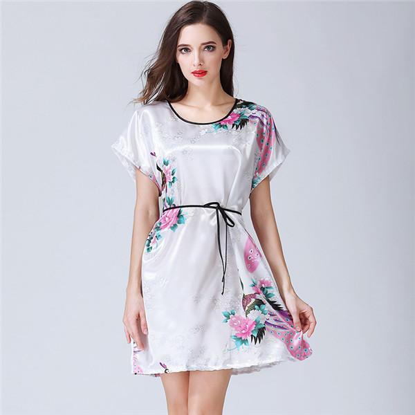 Plus Size Ladies Cartoon Sleepwear Long Sleeve Cute Nightdress Negligee Summer Cotton Nightgown Casual Nightshirt Home Dress