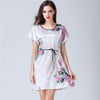 Image of Plus Size Ladies Cartoon Sleepwear Long Sleeve Cute Nightdress Negligee Summer Cotton Nightgown Casual Nightshirt Home Dress