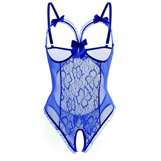 Plus Size Open Bra Open Crotch Women Lace Sexy Lingerie Hot Transparent Babydoll Dress Erotic Costumes