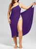 Image of Plus Size Pareo Beach Cover Up Wrap Dress Bikini Swimsuit Bathing Suit Cover Ups Robe De Plage  Beach Wear Tunic kaftan Swimwear