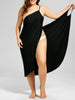 Image of Plus Size Pareo Beach Cover Up Wrap Dress Bikini Swimsuit Bathing Suit Cover Ups Robe De Plage  Beach Wear Tunic kaftan Swimwear