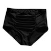 Image of Plus Size S-5XL Women High Waist Ruched Thong Bikini Bottoms Tummy Control Swimsuit Briefs Swimming Trunks For Ladies Summer Hot