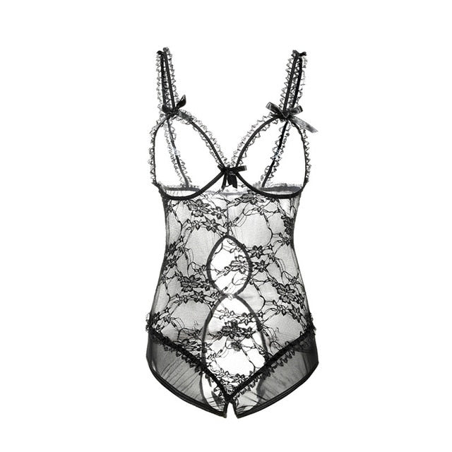 Plus Size S M L XL 2XL 3XL Open Bra Open Crotch Women Lace Sexy Lingerie Hot Transparent Babydoll Dress Erotic Costumes Nuisette