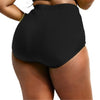 Image of Plus Size Solid Women High Waist Bikini Swimsuit Bottom