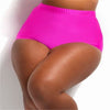 Image of Plus Size Solid Women High Waist Bikini Swimsuit Bottom