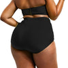 Image of Plus Size Solid Women High Waist Bikini Swimsuit Bottom