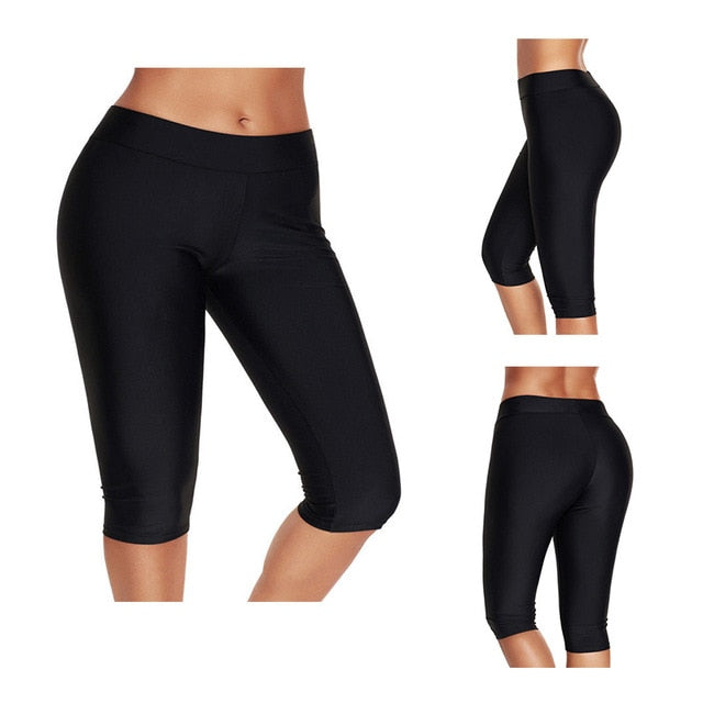 Plus Size Swimwear 5XL Bottom Two Piece Separate Swimming Calf-length Pants Swimsuit Pants Woman Beach Sports Short Pants