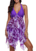 Image of Plus Size Tankini Swimsuit With Skirt Women Push Up Underwired Swimdress 5XL One Piece Large Size Swimwear Beach Bathing Suit