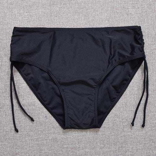 Plus Size bikini bottom brazilian Swimwear Women adjusted Panties Sexy Briefs solid Swimsuit Two-Piece Separates Underwear