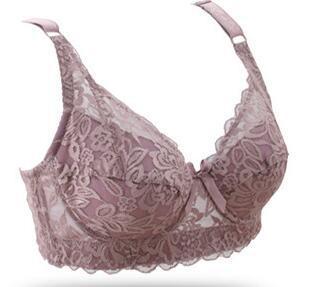 Plus size Foreign Trade Ultra-thin Lace Sexy Thin Cotton Cup Plump Big Push Up Bra  Bralette Encaje Sexy Bra modis lingerie