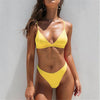 Image of Push Up Bikini 2019 Sexy Swimsuit Swimwear Female Solid Thong Brazilian Mini Micro Bikini Set Biquini Bathing Suit Women