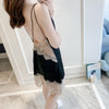 Image of QWEEK Nightgown Ladies Dress Lace Sexy Nightdress Backless Night Wear Sexy Cross Bandage Satin Nightwear Lingerie Nightgown