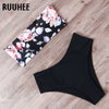 Image of RUUHEE Bandage Bikini Swimwear Women Swimsuit High Waist Bikini Set 2019 Bathing Suit Push Up Maillot De Bain Femme Beachwear