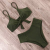 Image of RUUHEE Bikini Swimwear Women Swimsuit 2019 High Waist Bikini Set Push Up Front Knot Bathing Suit Women Summer Beach wear Biquini