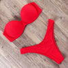 Image of RXRXCOCO Sexy Push Up Bikini Women Swimsuit 2019 Bandeau Beach Wear Brazilian Bikini Set Swimwear Bathing Suit Swimming Suits