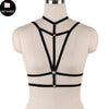Image of Rave Wear Pentagram Bondage Body Harness Lingerie Goth Crop Tops Fetish  Cage Bra Lingerie Harness Belt Star Harness Bra
