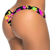 Image of Red flower V shape sexy brazilian bikini bottom brasil Female thong swimsuit tanga micro briefs Mini Bather Swimwear Women K87B