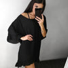 Image of Riseado New Long Sleeved Beach Dress Sexy Swimwear Women Cover Ups Solid Belted Swimsuit Hollow Beach Wear Summer