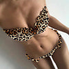 Image of Ruffle Bikini Set 2019 Summer Padded Printed Floral Push Up Swimsuit For Women Sexy Bandeau Female Leopard Bathing Suit Biquini