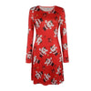 Image of S-5XL Plus Size Tunic Autumn Women Dresses Casual Cartoon Print Christmas Dress Casual Loose Long Sleeve Party Dress Vestidos