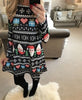 Image of S-5XL Plus Size Tunic Autumn Women Dresses Casual Cartoon Print Christmas Dress Casual Loose Long Sleeve Party Dress Vestidos