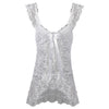 Image of S-6XL Plus Size Dress Women's Lace Bow Pajamas Ultra Sexy Home Wear Women's Tops and Panties Sexy Lingerie Babydoll Erotic