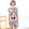 Image of Sanderala Women Print Cartoon Sexy Sleepwear Round Neck Lingerie Cute Nightdress Strap Thin Female Underwear Nighty Home Wear