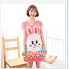Image of Sanderala Women Print Cartoon Sexy Sleepwear Round Neck Lingerie Cute Nightdress Strap Thin Female Underwear Nighty Home Wear