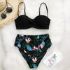 Image of Sexy 2020 Bikini Swimsuit Women Swimwear Push Up Bikinis Set Leaf Print Female High Waist Swimming Suits for Bathing Suit