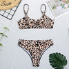Image of Sexy Bandeau Bikinis 2019 New V Neck Bikini Swimsuits Push Up Swimwear Female Brazilian Bikini Set Bathing Suits Biquini 3418