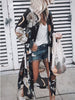 Image of Sexy Beach Cover Up Leopard Print Beach Women Bikini Cover-ups Beachwear Female Swimsuit Cover Up Dress Swimwear Beach Tunic