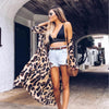 Image of Sexy Beach Cover Up Leopard Print Beach Women Bikini Cover-ups Beachwear Female Swimsuit Cover Up Dress Swimwear Beach Tunic