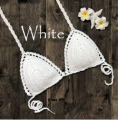 Sexy Bikini Top Crochet Strips Bandage Swimwear Beachwear Women Bikini Tops Swimsuit Female bathing suit biquinis feminino 2019