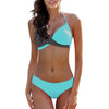 Image of Sexy Bikinis Women Swimsuit High Waisted Bathing Suits Swim Halter Push Up Bikini Set Pachwork Plus Size Swimwear Beachwear #815