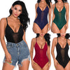 Image of Sexy Bodysuit for Women Sexy Bodycon Deep V-neck Sleeveless  Body Suit Sexy Lingerie Playsuit Romper Lace Jumpsuits Underwear #W