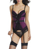 Image of Sexy Corset and Bustier with cup Girdle Set with Straps Belt Breathable Fabric High Elasticity Lingerie Plus Size