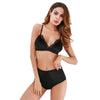 Image of Sexy Fashion Women Velvet  Bralette Underwear High Waist Panties Soft Trim lingerie Set Push Up brassiere Bra set T8