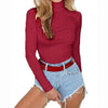 Image of Sexy Female Body Autumn Top Bodycon Bodysuit Feminino Mujer Skinny Solid Club Stretchy Red Rompers Winter Jumpsuit Long Sleeve