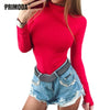 Image of Sexy Female Body Autumn Top Bodycon Bodysuit Feminino Mujer Skinny Solid Club Stretchy Red Rompers Winter Jumpsuit Long Sleeve
