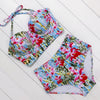 Image of Sexy Floral Print High Waist Swimsuit 2020 Bikini Push Up Swimwear Women Vintage Biquini Bathing Suit  Maillot de Bain Femme XXL