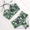 Image of Sexy Floral Print High Waist Swimsuit 2020 Bikini Push Up Swimwear Women Vintage Biquini Bathing Suit  Maillot de Bain Femme XXL