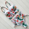 Image of Sexy Floral Print High Waist Swimsuit 2020 Bikini Push Up Swimwear Women Vintage Biquini Bathing Suit  Maillot de Bain Femme XXL