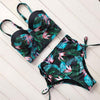 Image of Sexy Floral Print High Waist Swimsuit 2020 Bikini Push Up Swimwear Women Vintage Biquini Bathing Suit  Maillot de Bain Femme XXL