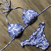 Image of Sexy Halter Swimsuit Push Up 2020 Brazilian Bikini Tropical Plant Print Swimwear String Mini Swimsuit Women Thong Micro Bikini