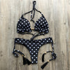 Image of Sexy Halter Swimsuit Push Up 2020 Brazilian Bikini Tropical Plant Print Swimwear String Mini Swimsuit Women Thong Micro Bikini