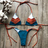 Image of Sexy Halter Swimsuit Push Up 2020 Brazilian Bikini Tropical Plant Print Swimwear String Mini Swimsuit Women Thong Micro Bikini