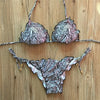 Image of Sexy Halter Swimsuit Push Up 2020 Brazilian Bikini Tropical Plant Print Swimwear String Mini Swimsuit Women Thong Micro Bikini