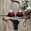 Image of Sexy Halter Swimsuit Push Up 2020 Brazilian Bikini Tropical Plant Print Swimwear String Mini Swimsuit Women Thong Micro Bikini