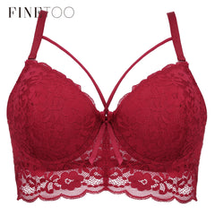 Sexy Lace Bras For Women Fashion Strappy Plus Size Bra Ultra-thin Lingerie C D Cup Brassiere Female Underwear Big Size Bralette